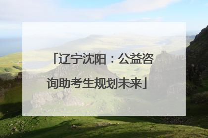辽宁沈阳：公益咨询助考生规划未来