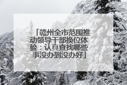 赣州全市范围推动领导干部换位体验：认真查找哪些事没办到没办好