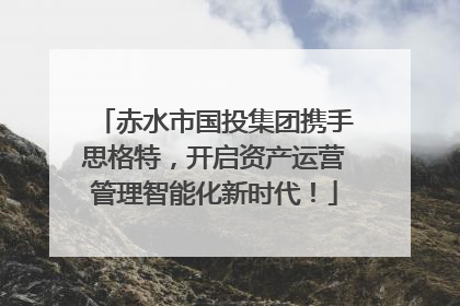 赤水市国投集团携手思格特，开启资产运营管理智能化新时代！