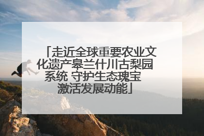 走近全球重要农业文化遗产皋兰什川古梨园系统 守护生态瑰宝 激活发展动能