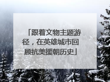 跟着文物主题游径，在英雄城市回顾抗美援朝历史