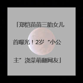 郑恺苗苗三胎女儿首曝光！2岁“小公主”浇菜萌翻网友