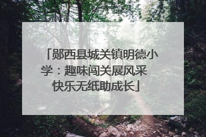 郧西县城关镇明德小学：趣味闯关展风采 快乐无纸助成长