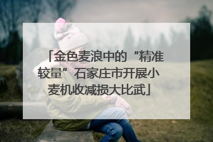 金色麦浪中的“精准较量”石家庄市开展小麦机收减损大比武