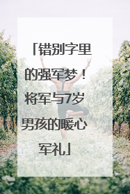 错别字里的强军梦！将军与7岁男孩的暖心军礼