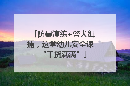 防暴演练+警犬缉捕，这堂幼儿安全课“干货满满”