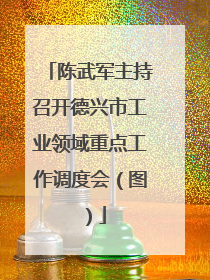 陈武军主持召开德兴市工业领域重点工作调度会（图）