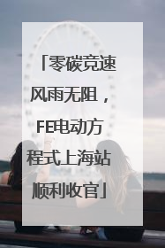零碳竞速风雨无阻，FE电动方程式上海站顺利收官