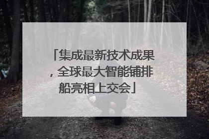 集成最新技术成果，全球最大智能铺排船亮相上交会