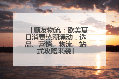 顺友物流：欧美夏日消费热潮涌动，选品、营销、物流一站式攻略来袭