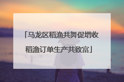 马龙区稻渔共舞促增收 稻渔订单生产共致富