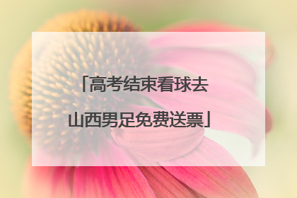 高考结束看球去 山西男足免费送票