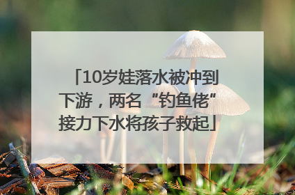 10岁娃落水被冲到下游，两名“钓鱼佬”接力下水将孩子救起