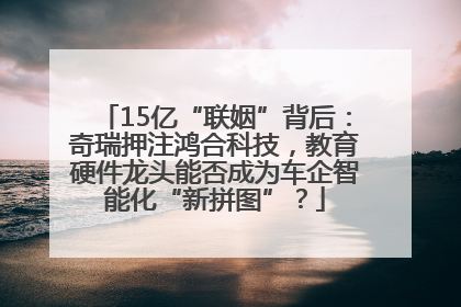15亿“联姻”背后：奇瑞押注鸿合科技，教育硬件龙头能否成为车企智能化“新拼图”？