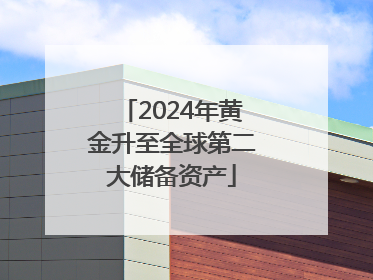 2024年黄金升至全球第二大储备资产