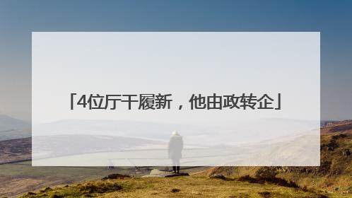 4位厅干履新，他由政转企