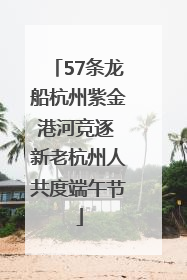 57条龙船杭州紫金港河竞逐 新老杭州人共度端午节