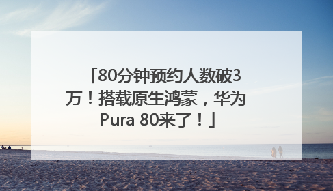80分钟预约人数破3万！搭载原生鸿蒙，华为Pura 80来了！
