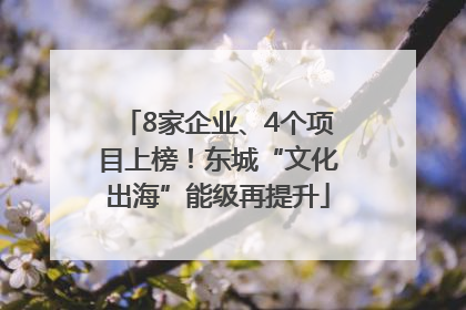 8家企业、4个项目上榜！东城“文化出海”能级再提升