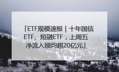 ETF规模速报｜十年国债ETF、短融ETF，上周五净流入额均超20亿元